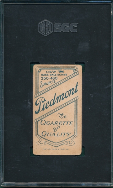 1909-1911 T206 Chase, Dark Cap, Piedmont Cigarettes SGC 1.5