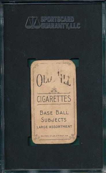 1909-1911 T206 Chase, Dark Cap, Old Mill Cigarettes SGC 10