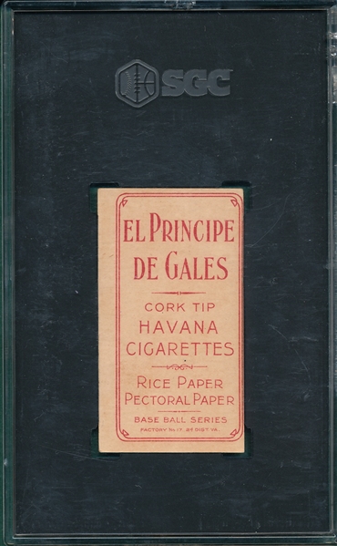 1909-1911 T206 Chase, Dark Cap, El Principe De Gales Cigarettes SGC 3