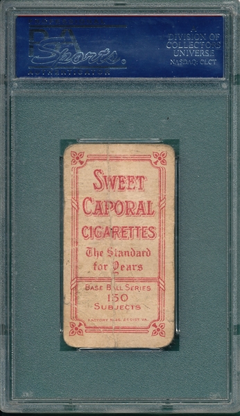 1909-1911 T206 Chase, White Cap, Sweet Caporal Cigarettes PSA 1 *Factory 25*
