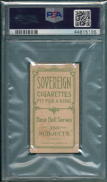 1909-1911 T206 Chase, Dark Cap, Sovereign Cigarettes PSA 4 *350 Series*