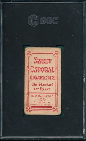 1909-1911 T206 Walter Johnson, Portrait, Sweet Caporal Cigarettes SGC 1