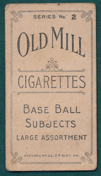 1910 T210-2 Cote, Old Mill Cigarettes