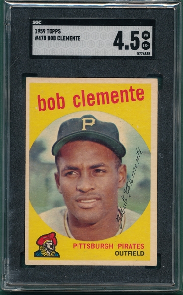 1959 Topps #478 Roberto Clemente SGC 4.5