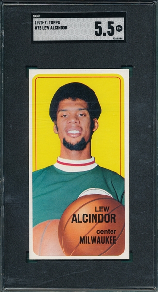 1970 Topps Basketball #75 Lew Alcindor SGC 5.5