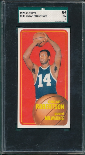 1970 Topps Basketball #100 Oscar Robertson SGC 84