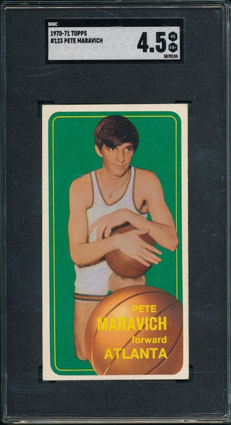 1970 Topps Basketball #123 Pete Maravich SGC 4.5 *Rookie*