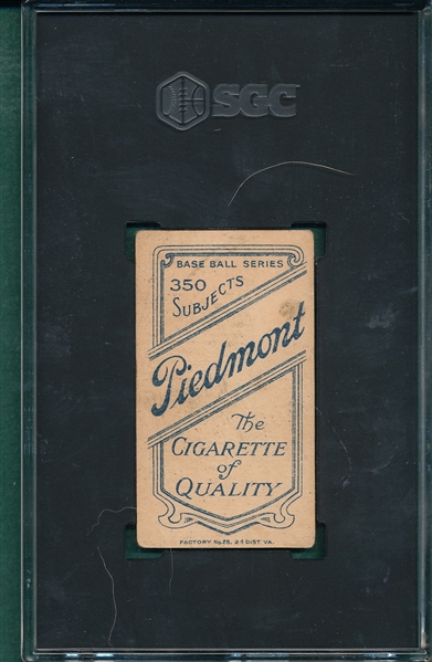 1909-1911 T206 Casey Piedmont Cigarettes SGC 3