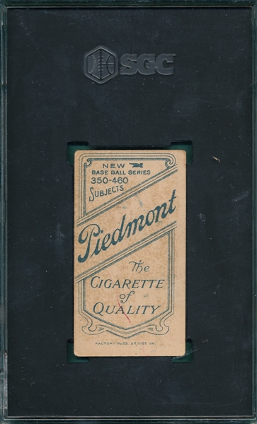 1909-1911 T206 Camnitz, Heads Above Head, Piedmont Cigarettes SGC 3