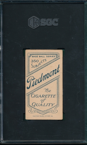 1909-1911 T206 Becker Piedmont Cigarettes SGC 4 