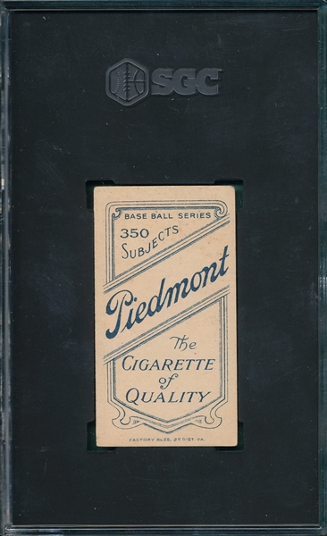 1909-1911 T206 Bridwell, Portrait, No Cap, Piedmont Cigarettes SGC 4 