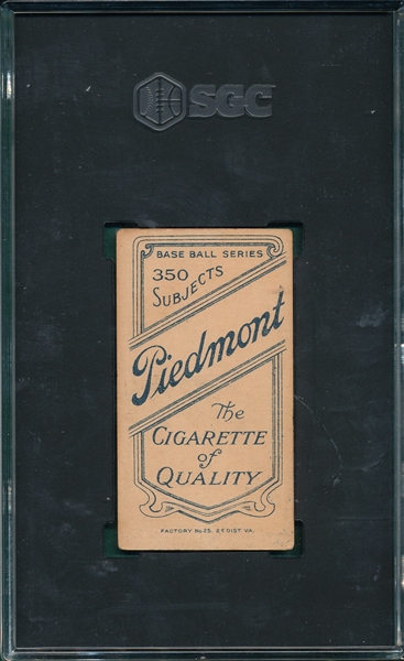 1909-1911 T206 Bescher, Portrait, Piedmont Cigarettes SGC 4 