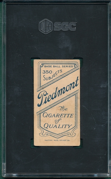 1909-1911 T206 Byrne Piedmont Cigarettes SGC 4.5 