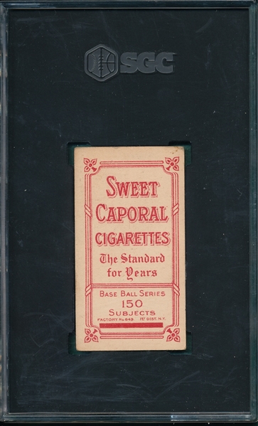 1909-1911 T206 Bransfield Sweet Caporal Cigarettes SGC 4.5