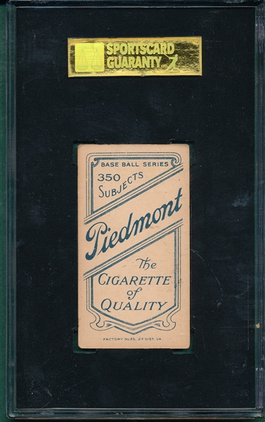 1909-1911 T206 Hahn Piedmont Cigarettes SGC 60