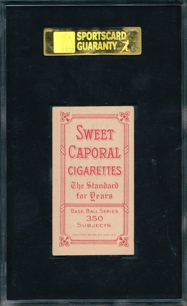 1909-1911 T206 O'Leary, Hands On Knees, Sweet Caporal Cigarettes SGC 60