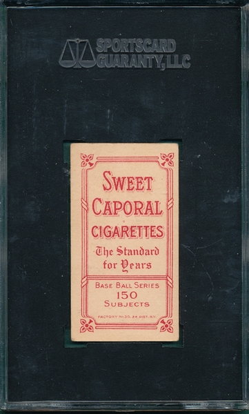 1909-1911 T206 Schmidt, Throwing, Sweet Caporal Cigarettes SGC 60