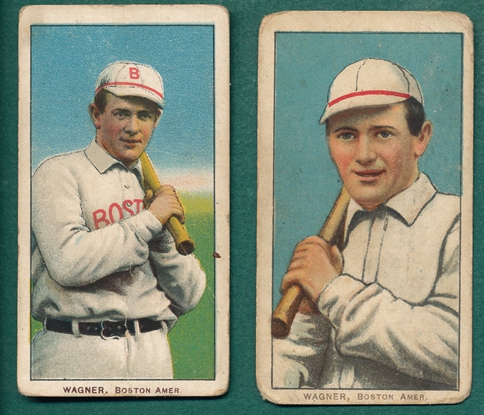 1909-1911 T206 Heinie Wagner, Lot of (2)