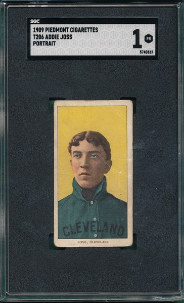 1909-1911 T206 Joss, Portrait, Piedmont Cigarettes SGC 1