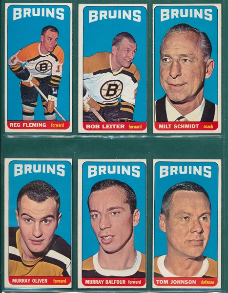 1964 Topps Hockey Lot of (14) Bruins W/ #100 John Bucyk