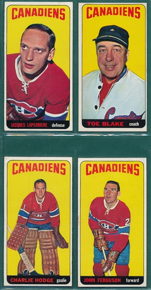 1964 Topps Hockey Lot of (10) Canadians W/ #53 Laperriere