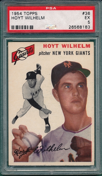 1954 Topps #36 Hoyt Wilhelm PSA 5 