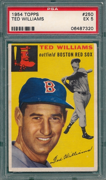 1954 Topps #250 Ted Williams PSA 5 