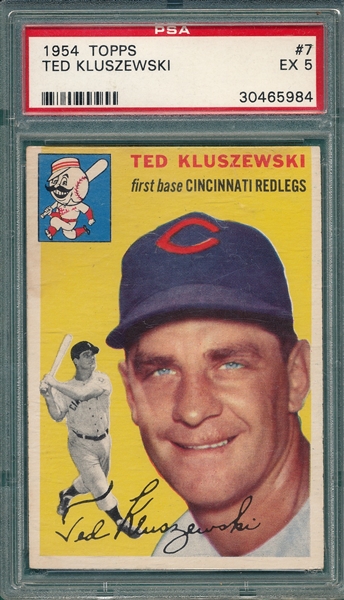 1954 Topps #7 Ted Kluszewski PSA 5 