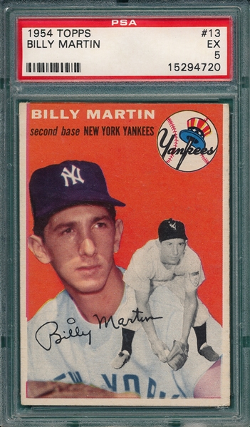 1954 Topps #13 Billy Martin PSA 5 