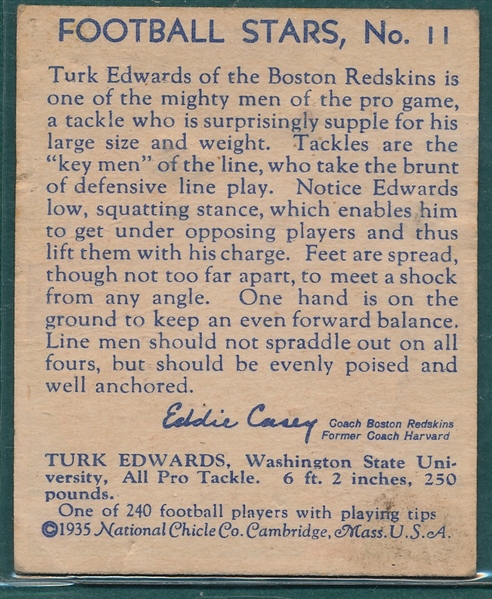 1933 National Chicle #11 Turk Edwards
