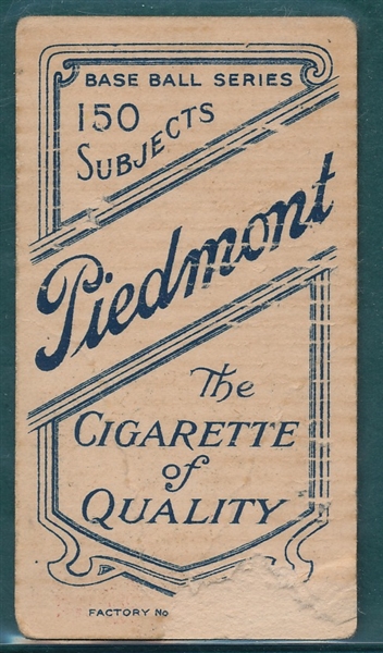 1909-1911 T206 Walsh Piedmont Cigarettes