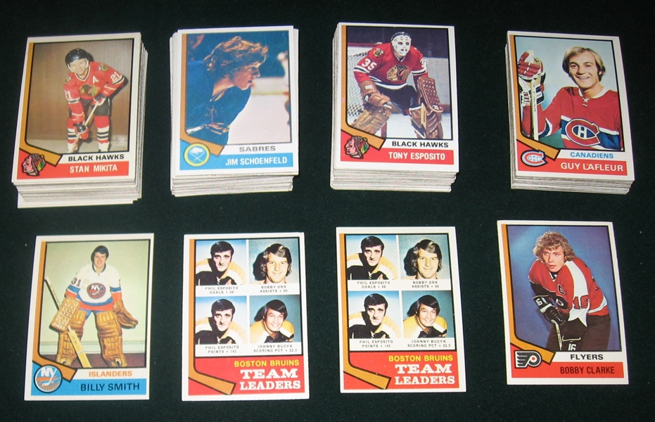1968-74 Topps Hockey Lot of (510) W/ LaFleur and Orr