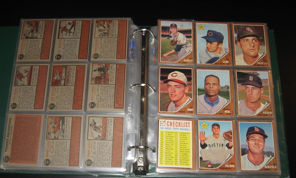 1962 Topps Baseball Near Complete Set (597/598 Cards) 