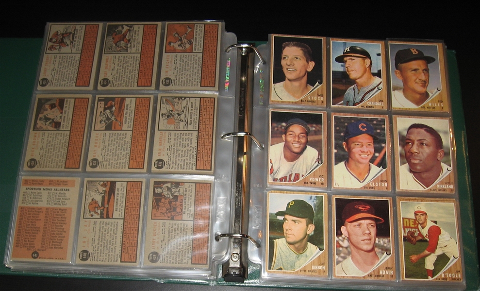 1962 Topps Baseball Near Complete Set (597/598 Cards) 