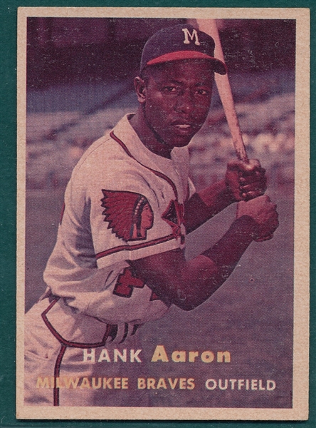 1957 Topps #20 Hank Aaron 