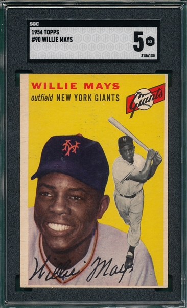 1954 Topps #90 Willie Mays SGC  5 