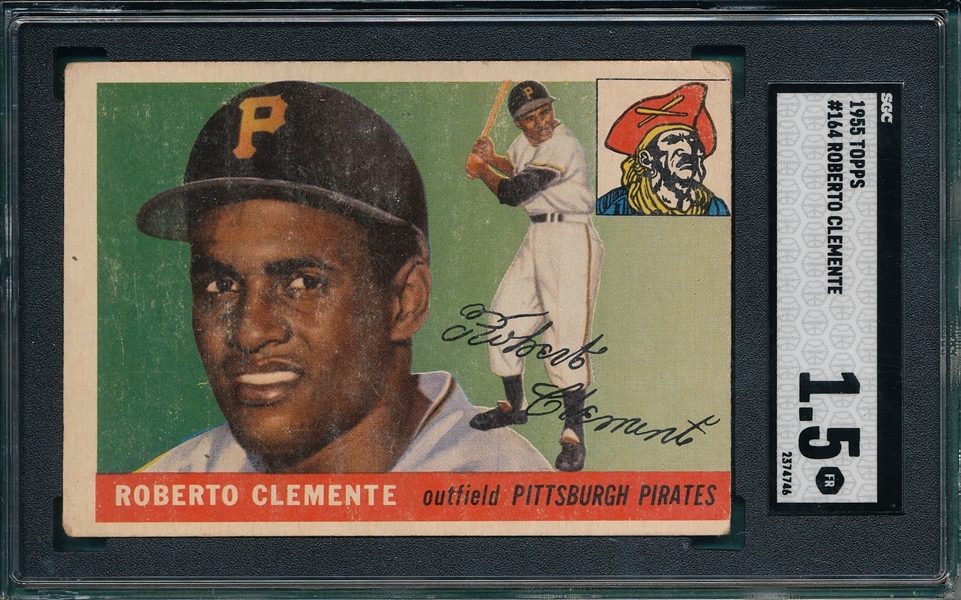 1955 Topps #164 Roberto Clemente SGC 1.5 *Rookie*