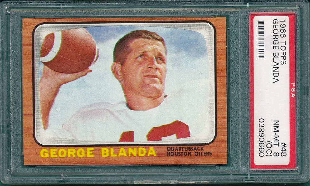 1966 Topps #48 George Blanda PSA 8 (OC)