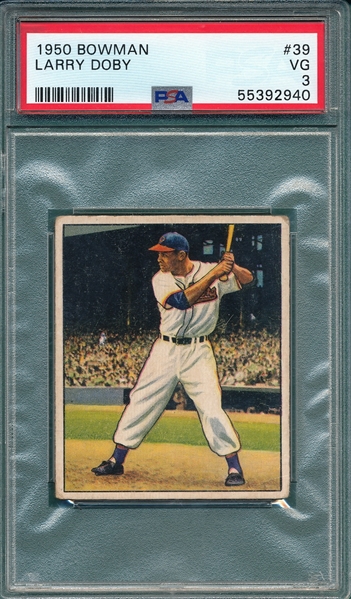 1950 Bowman #39 Larry Doby PSA 3