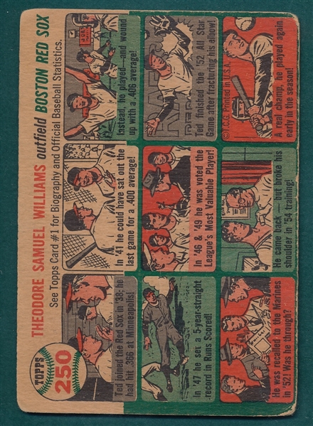 1954 Topps #250 Ted Williams