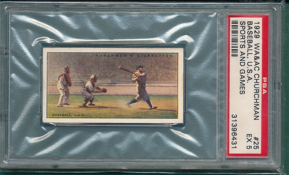 1929 Churchman's #25 Babe Ruth PSA 5