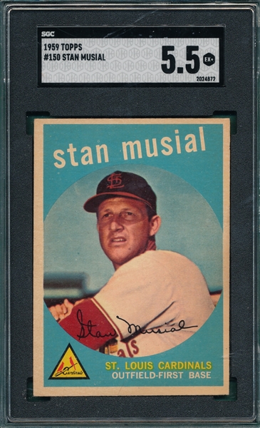 1959 Topps #150 Stan Musial SGC 5.5 
