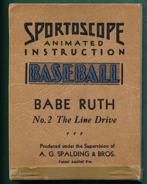 1930s Sportoscope Baseball Babe Ruth No. 1 & 2, Flipbook