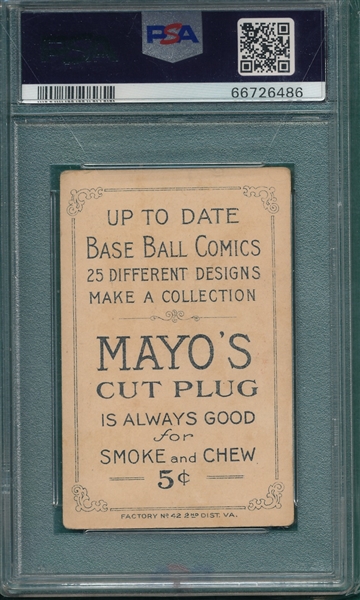 1900 T203 Stealing A Base, Mayo Cut Plug PSA 2