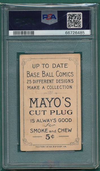 1900 T203 Rooting For the Home Team Mayo Cut Plug PSA 3