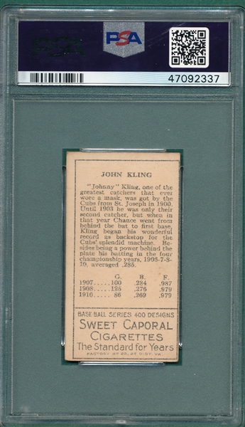 1911 T205 Kling Sweet Caporal Cigarettes PSA 4