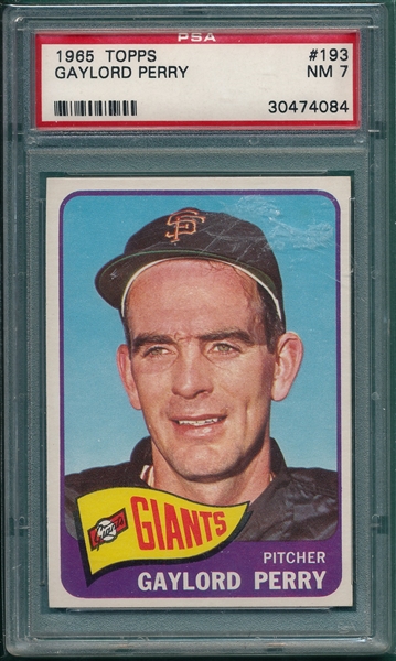 1965 Topps #193 Gaylord Perry PSA 7