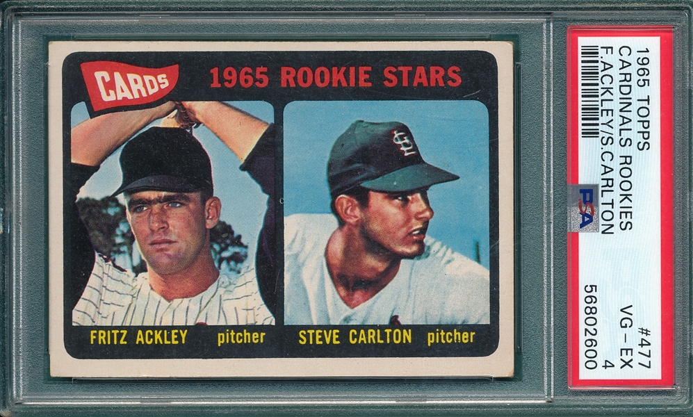 1965 Topps #477 Steve Carlton PSA 4  *Rookie*