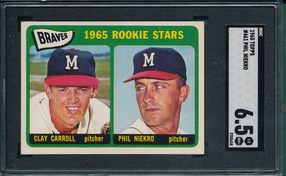 1965 Topps #461 Phil Niekro SGC 6.5