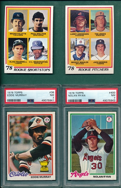1978 Topps Baseball Complete Set (726) W/ Ryan & Murray, Rookies PSA 7